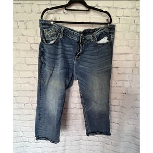 Vigoss Jeans Womens Size 24 Heritage Fit Capri Thick Stitch 24x21